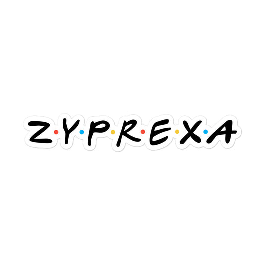 Zyprexa Sticker - white