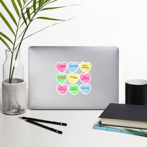 Candy Hearts Sticker