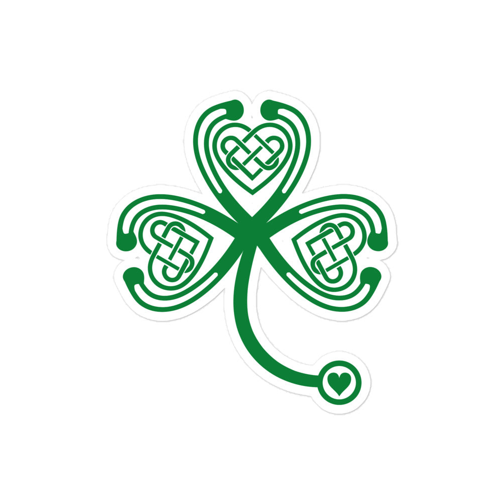 Stethoscope Shamrock Sticker