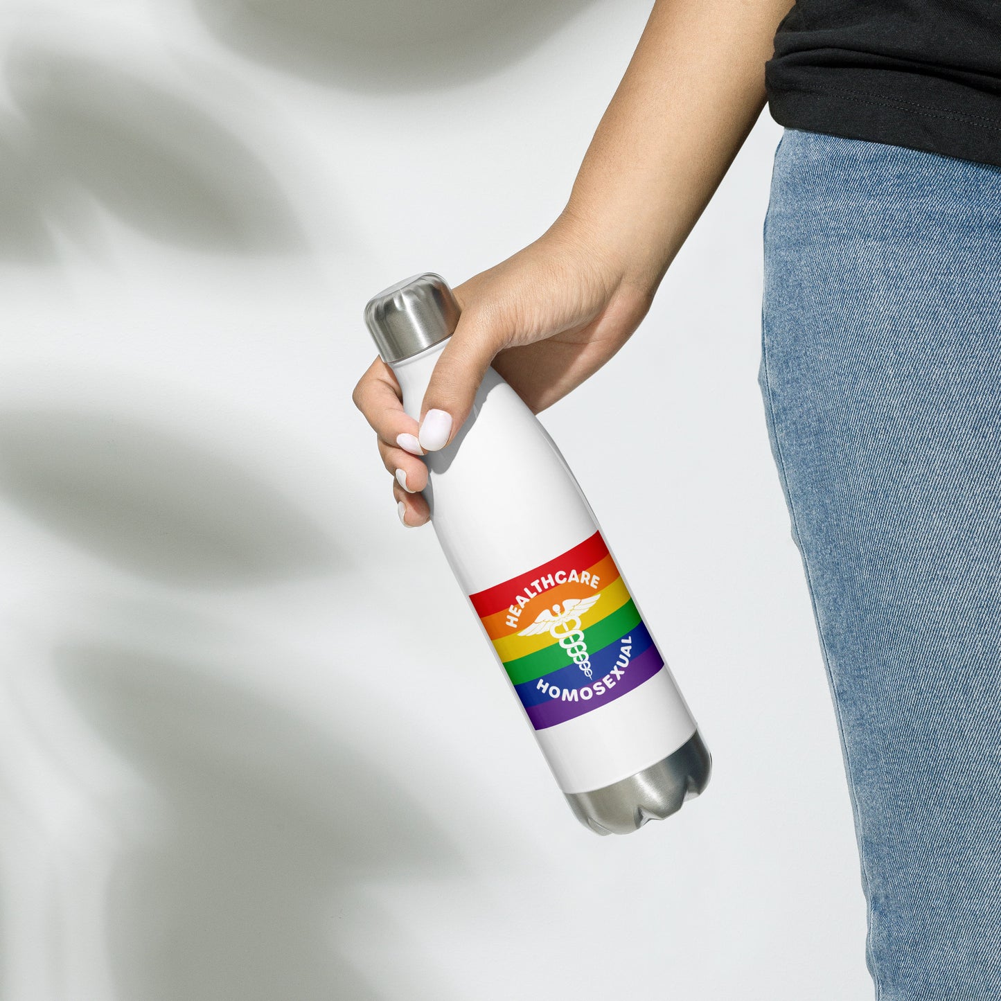 Healthcare Homosexual Caduceus Water Bottle