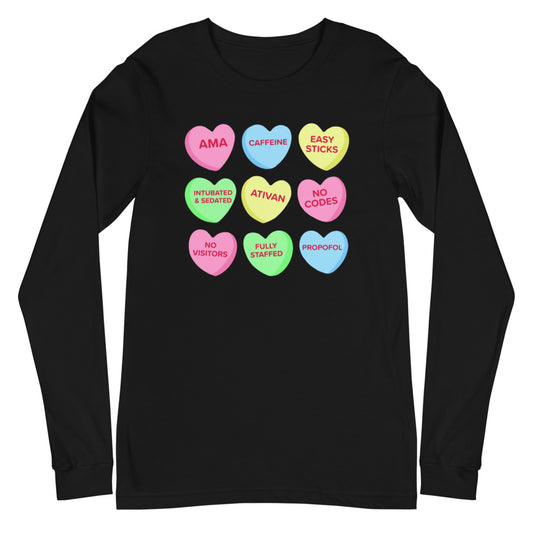 Candy Hearts Long Sleeve Tee