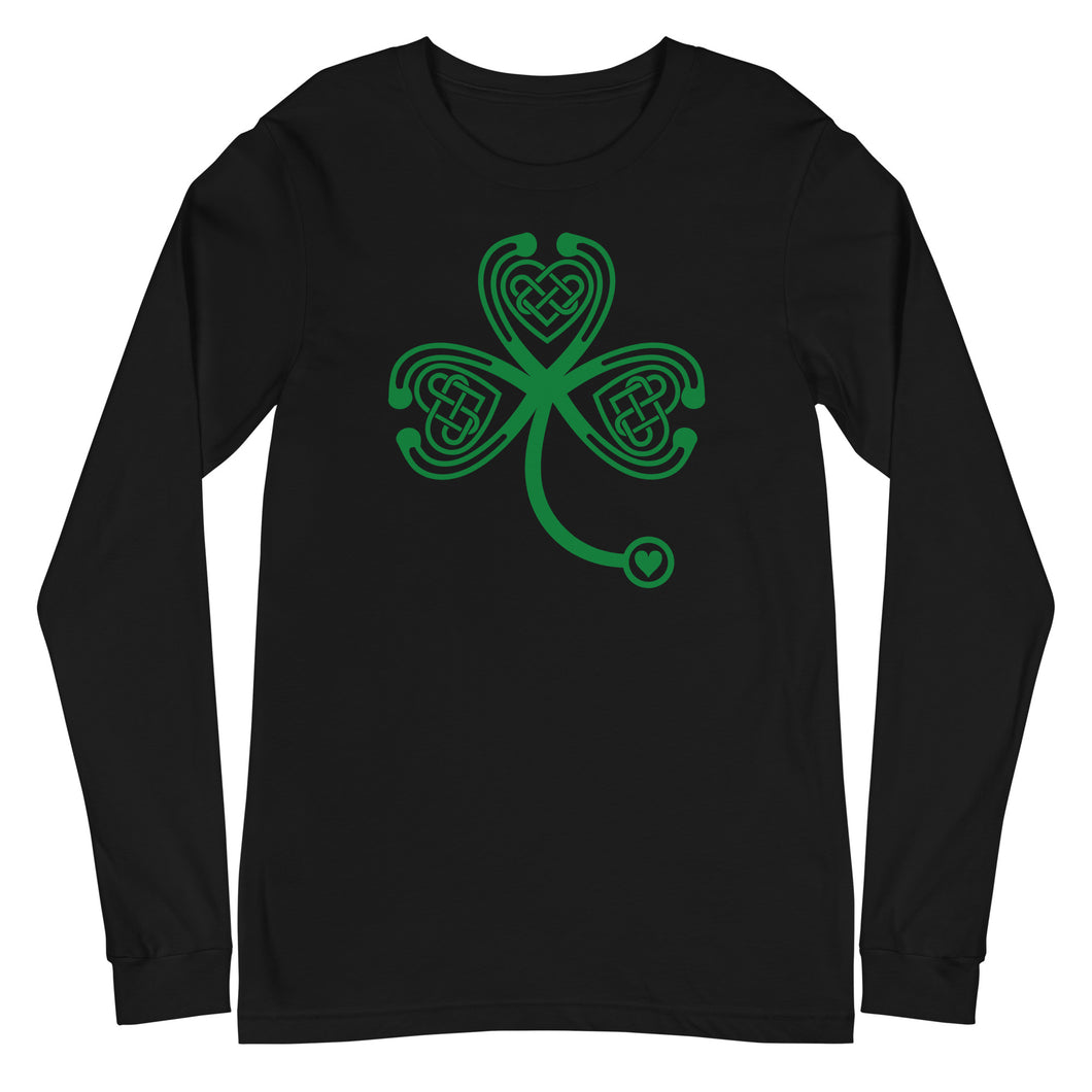 Stethoscope Shamrock Long Sleeve Tee