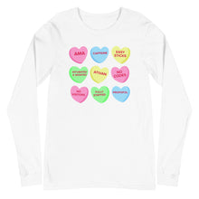 Load image into Gallery viewer, Candy Hearts Long Sleeve Tee
